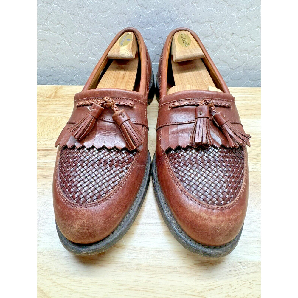 Mens Allen Edmonds Cody Brown Leather‎ Tassel Loafers Shoes Size 9.5 D